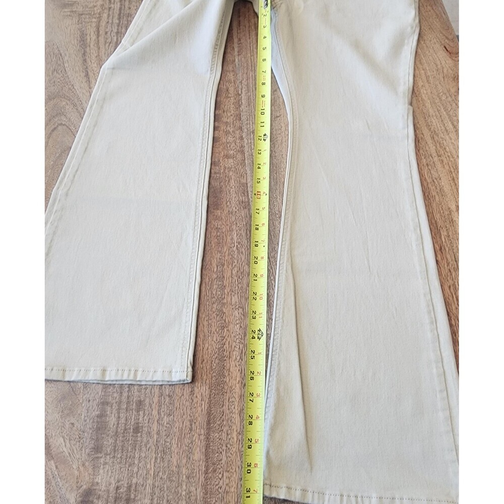 Levi's 726 Flare Jeans Womens 32x32 Beige Light Wash High Rise Stretch Denim - Picture 16 of 16